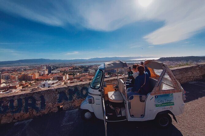 Apelisetta tuk tuk: 1 tour of Cagliari - Meeting Alberto: English storytelling and real route advice