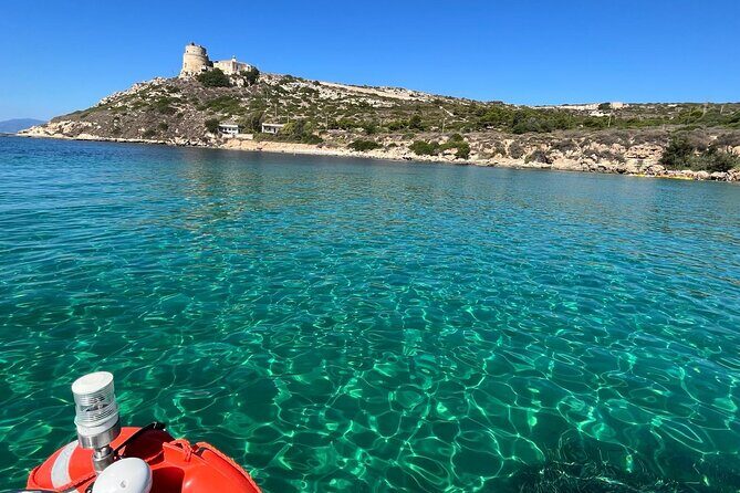Boat excursion from Marina Piccola Cagliari with aperitif - Private Tour Comfort with English Support