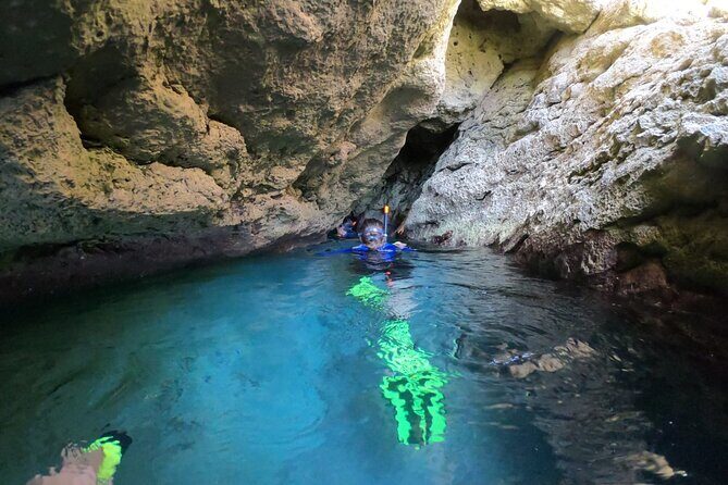 Cagliari: The magic of the Devil's Saddle and its caves - Stop 2: Cala Fighera and the caves you reach with torches