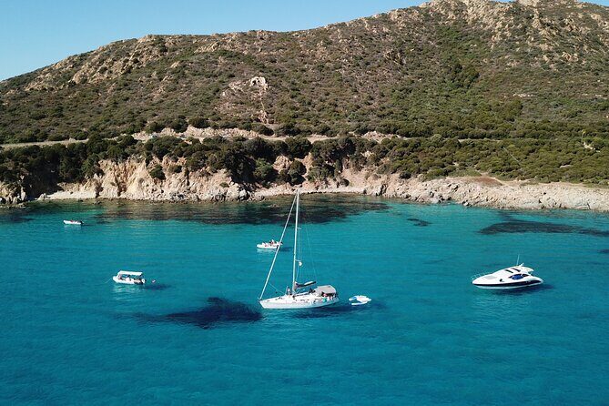 Daily excursion by dinghy to the Maddalena Archipelago - Cala Granara and Cala Corsara: the swim-and-stay-wet hour