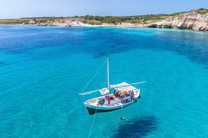 Guided day by boat in Carloforte with snorkelling and aperitif - La Bobba Beach for the Last Swim: Calm Water, Sandy Seabed