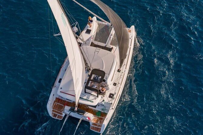 Luxury Catamaran in the Maddalena Archipelago from PALAU - Santa Maria coves and Manto della Madonna: time for “emerald and turquoise” photos